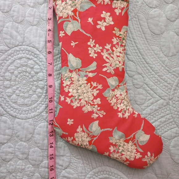 Liberty of London Art Fabric Christmas Stocking Strawberry Thief - Picture 7 of 11